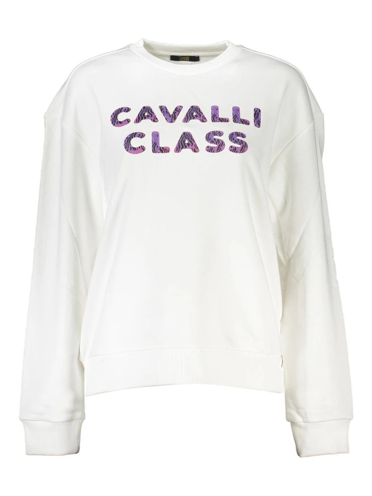 Bianco Cotton Women Sweatshirt