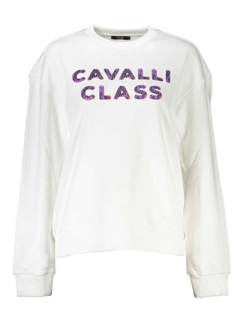 Bianco Cotton Women Sweatshirt