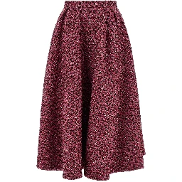 Multicolor Polyamide Midi Skirt