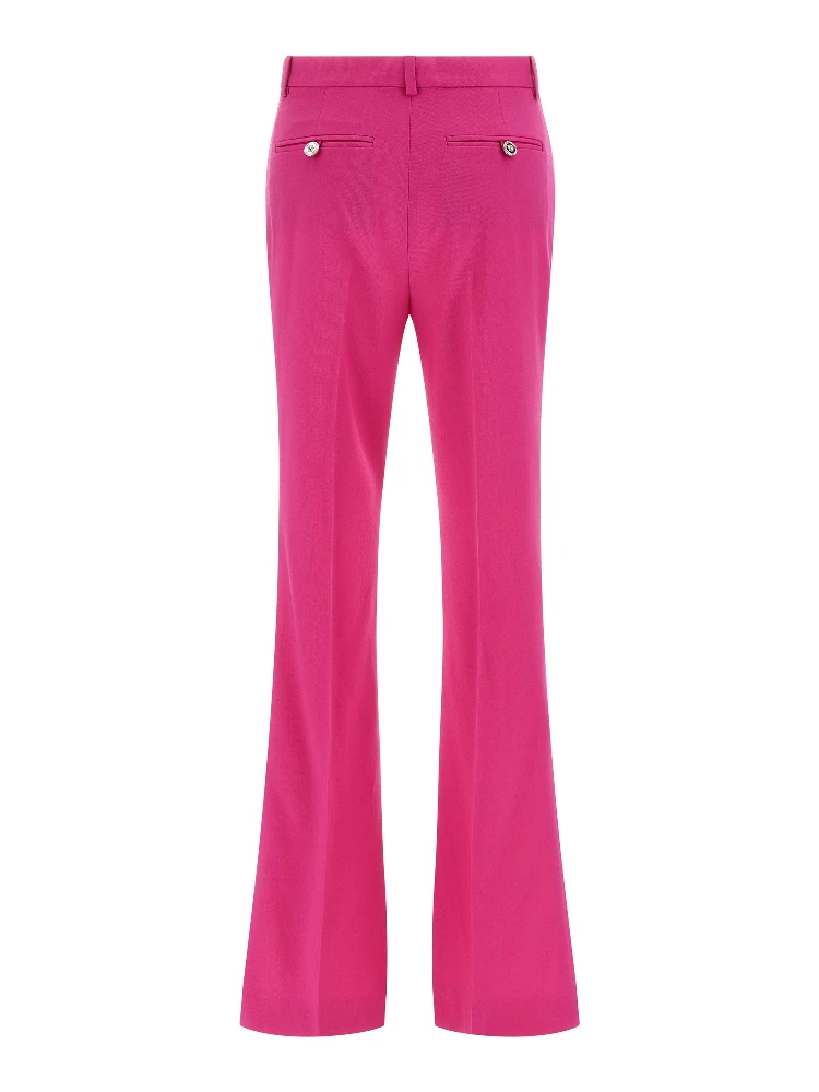 Fuchsia Virgin Wool Flared Pants alternative