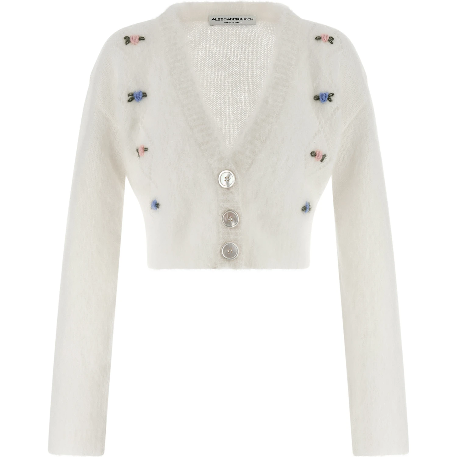 White Wool Cardigan