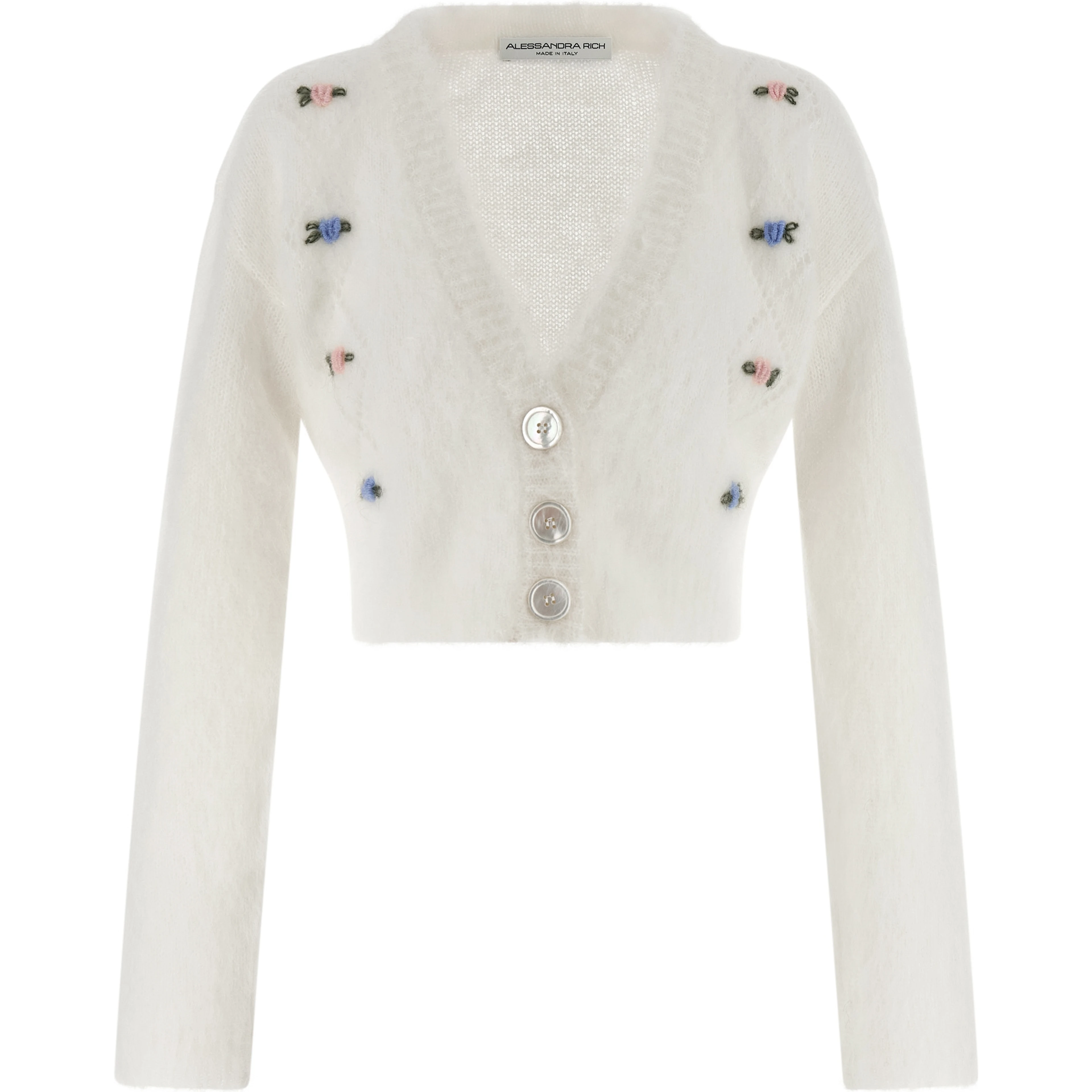 White Wool Cardigan