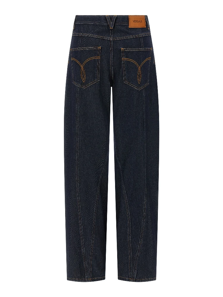 Blue Cotton High-Waisted Jean alternative