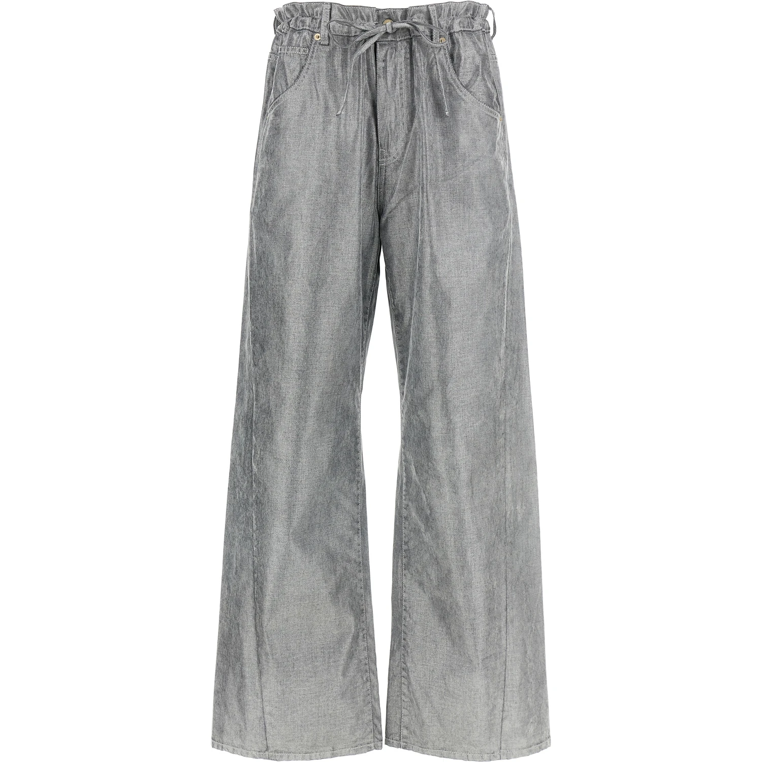 Silver Cotton Jeans Denim