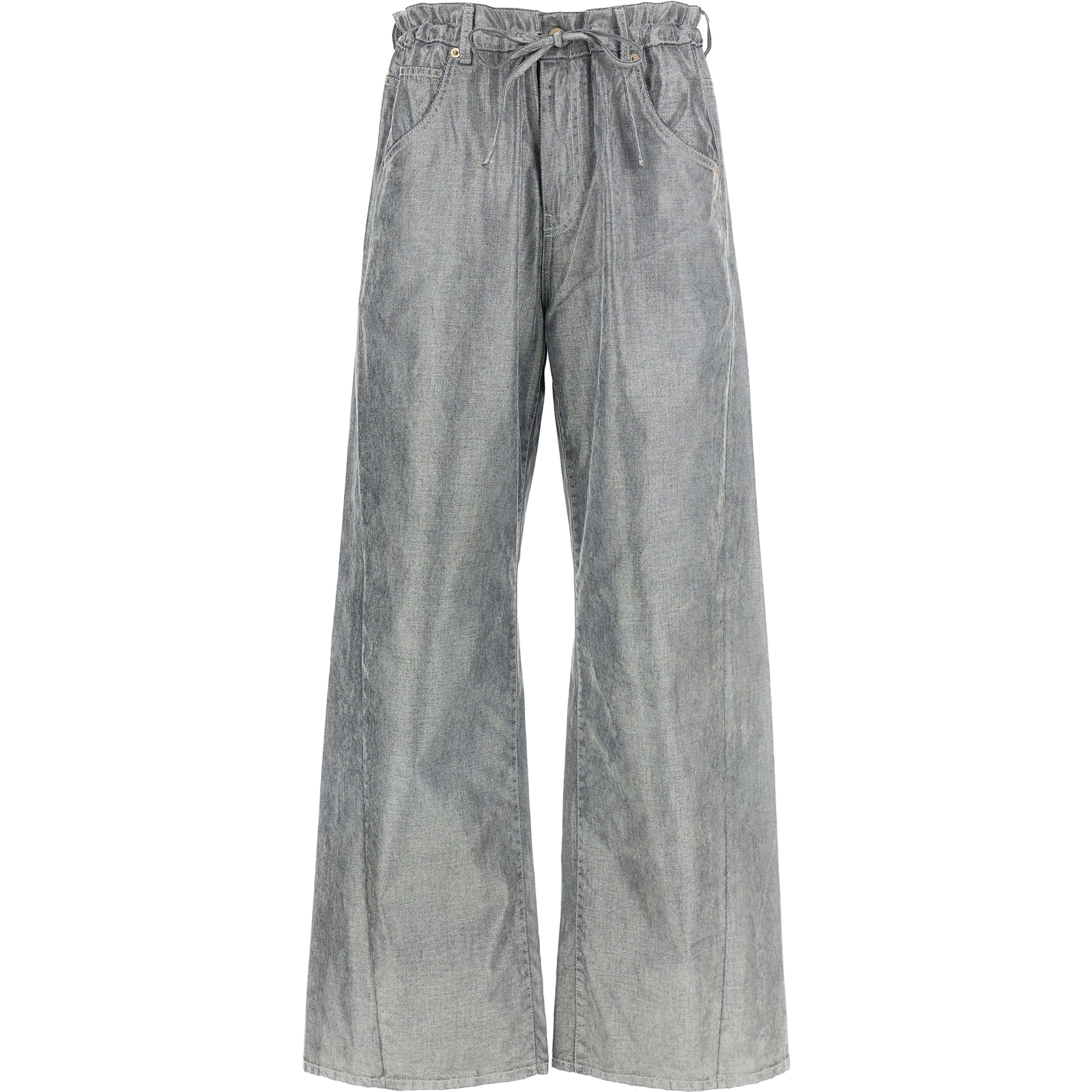 Silver Cotton Jeans Denim