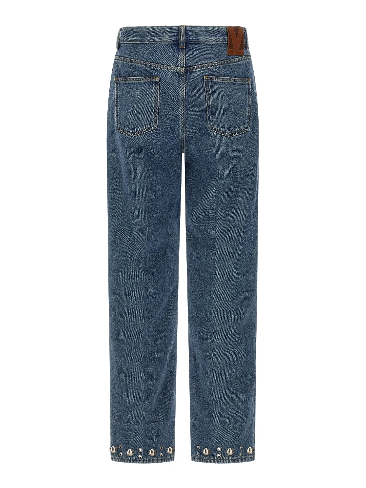 Blue Cotton Straight-Leg Jeans alternative