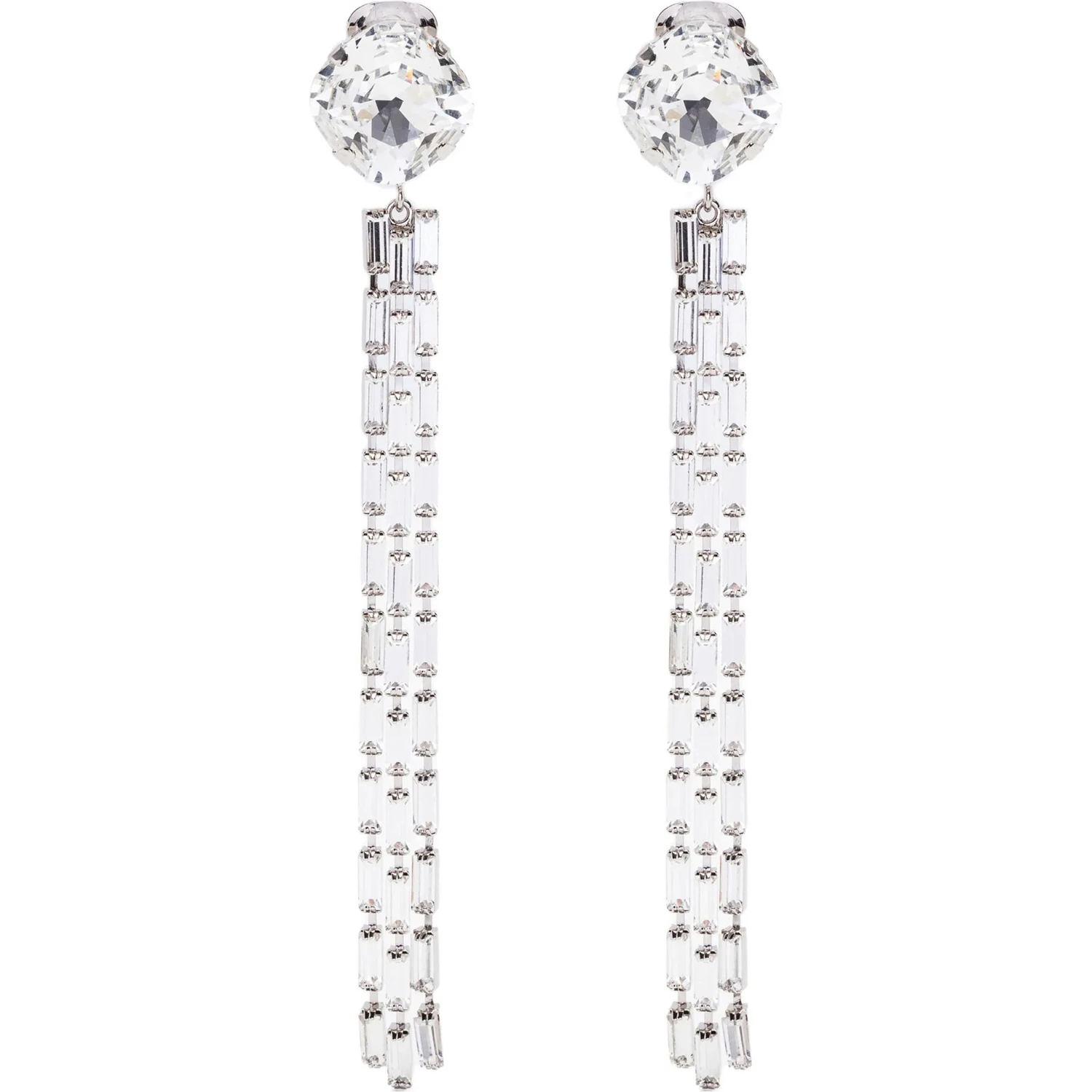 Silver Glass Earrings