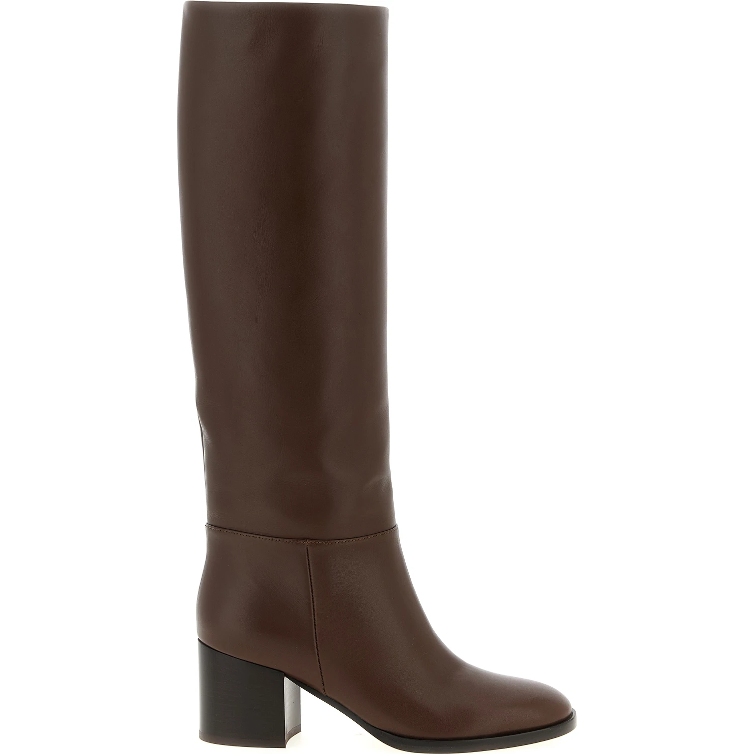 Brown Calfskin Over The Knee
