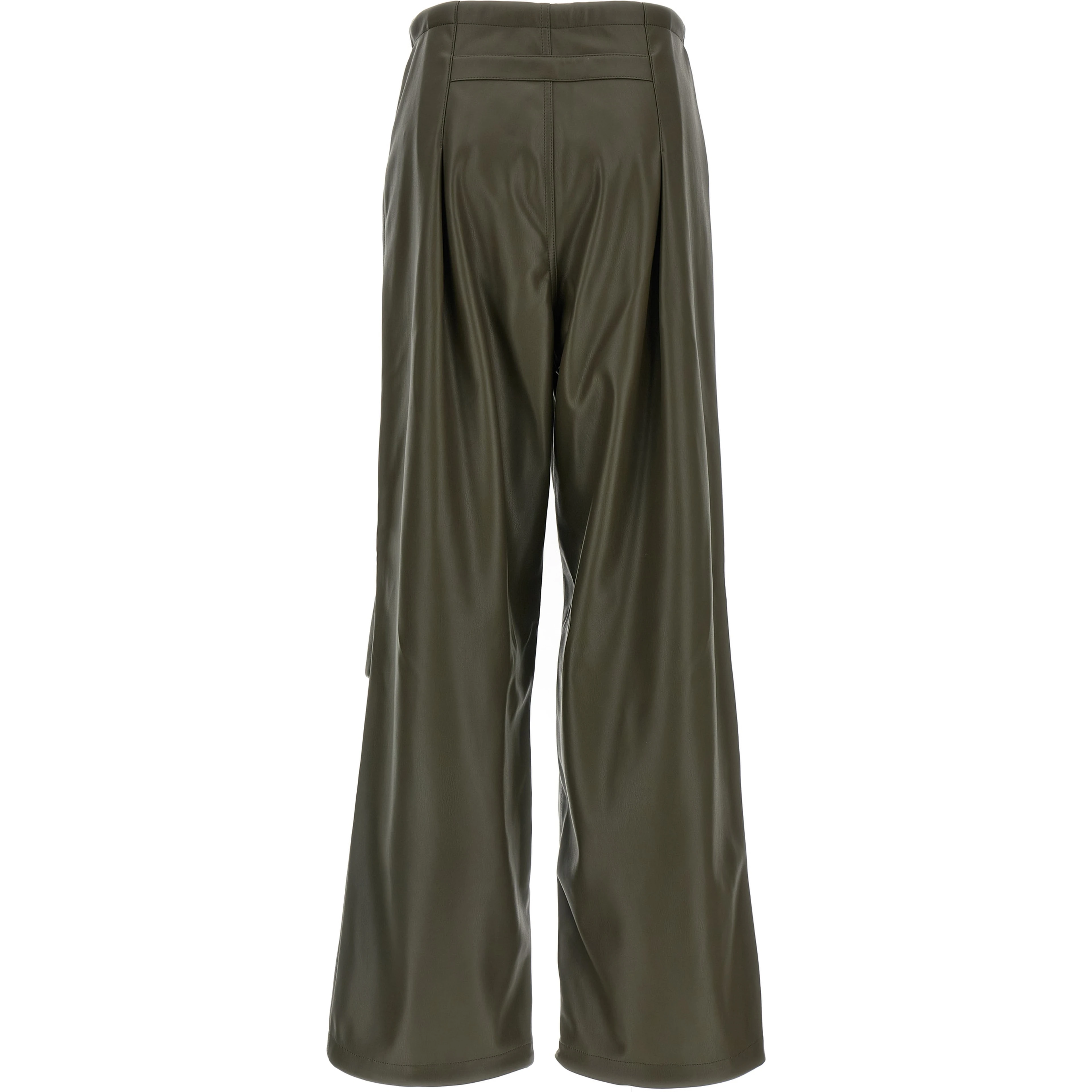 Bicolor Leather Pants