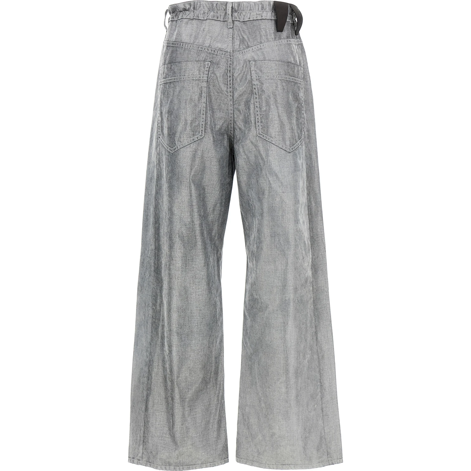 Silver Cotton Jeans Denim