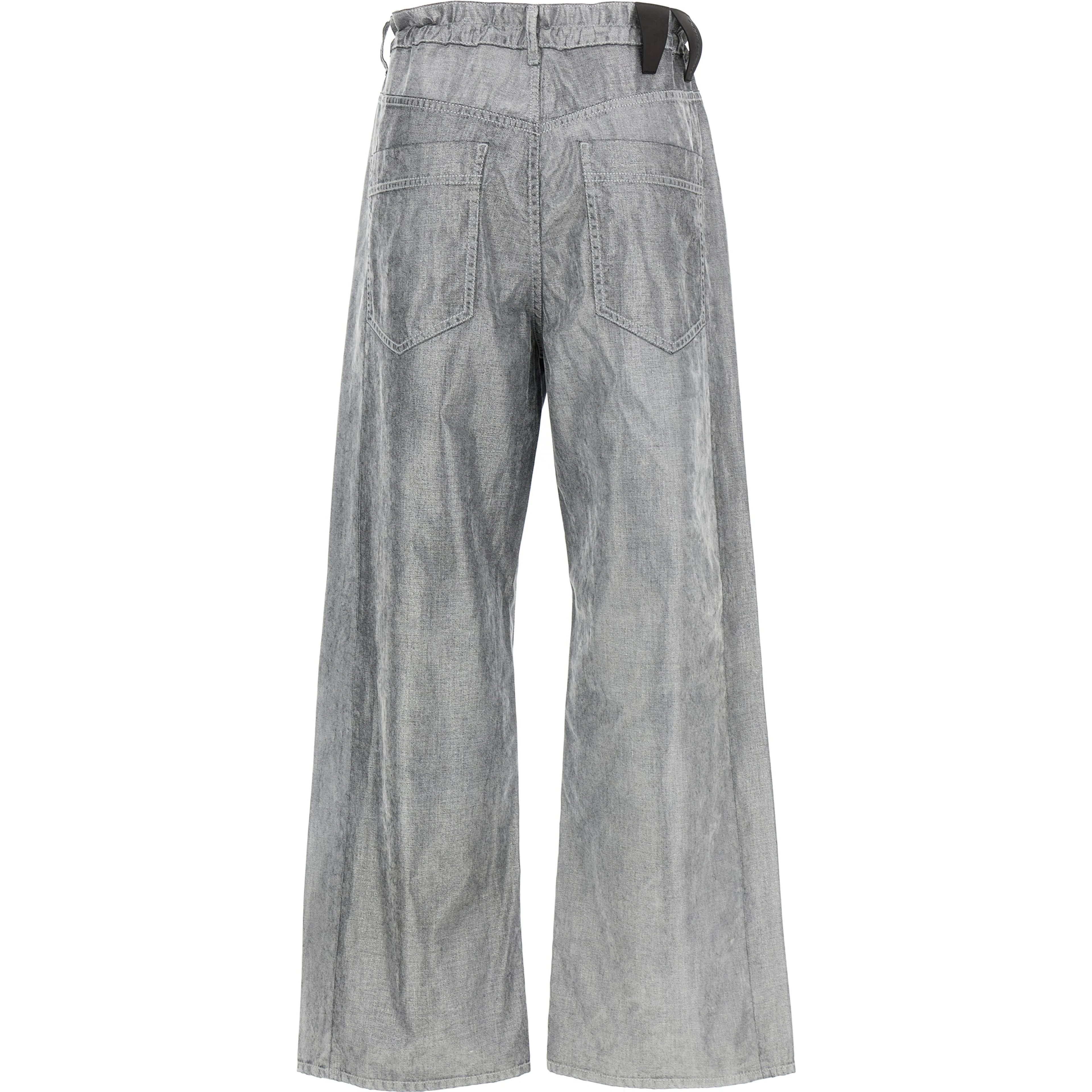 Silver Cotton Jeans Denim
