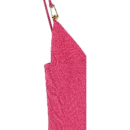 Fuchsia Viscose Sleeveles T-Shirt