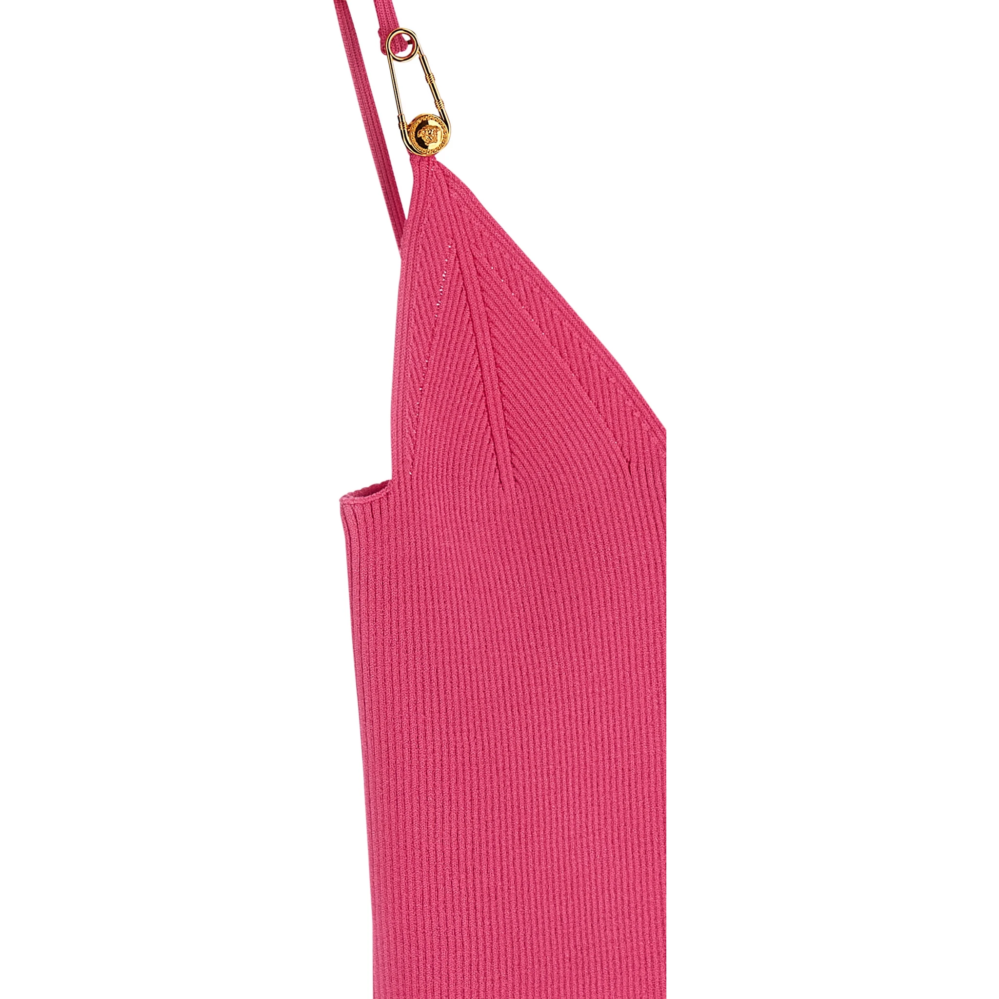 Fuchsia Viscose Sleeveles T-Shirt