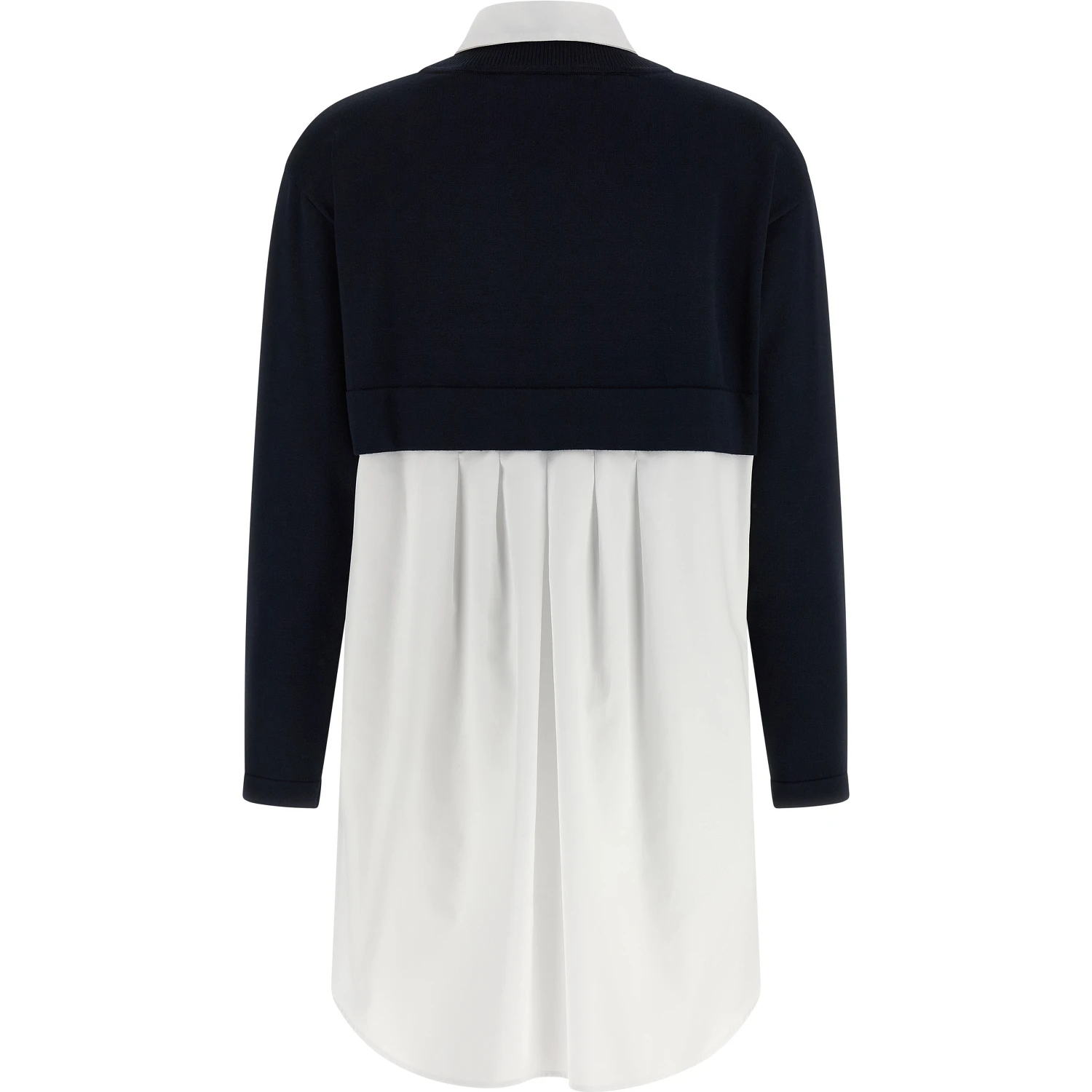 Blue Viscose Short Dress