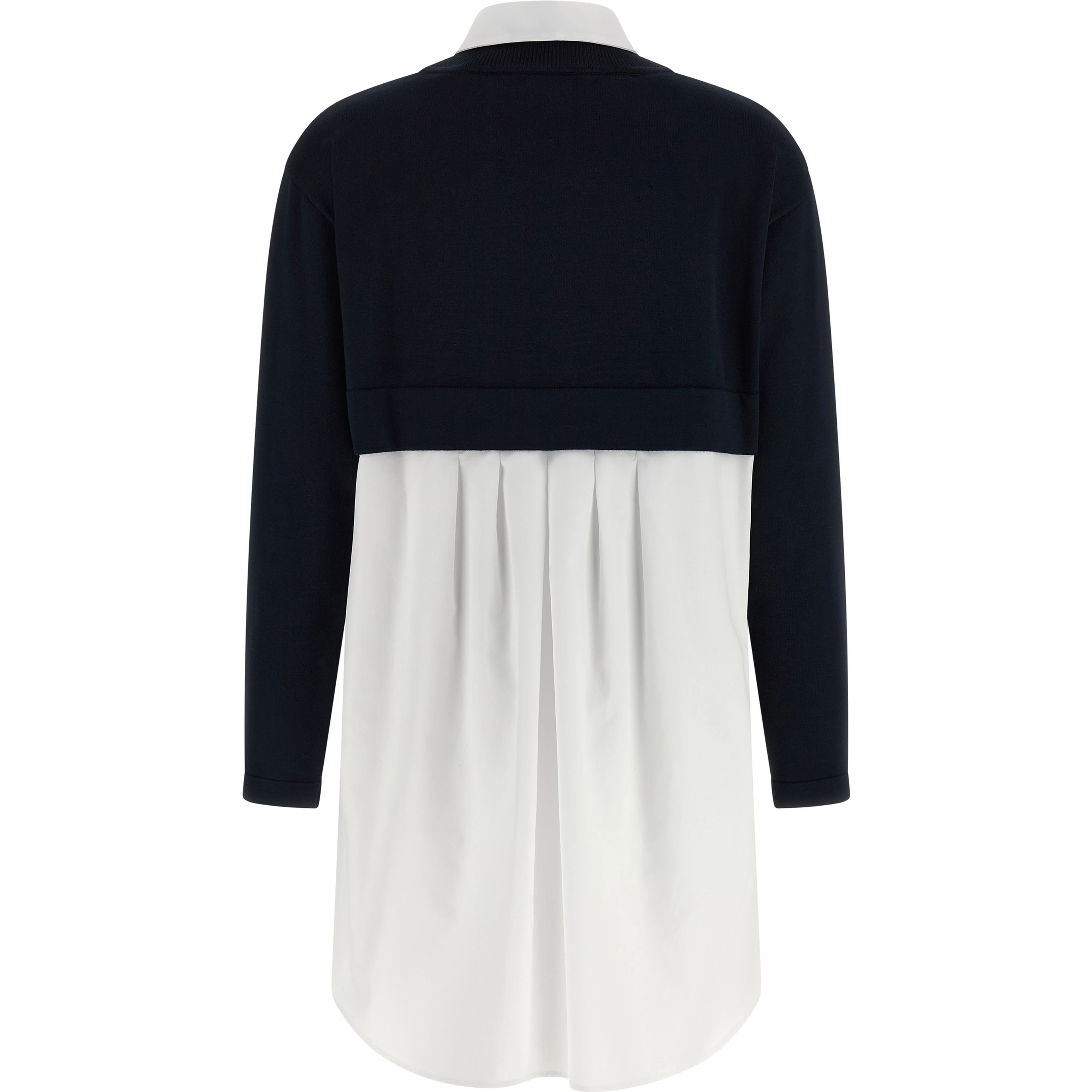 Blue Viscose Short Dress