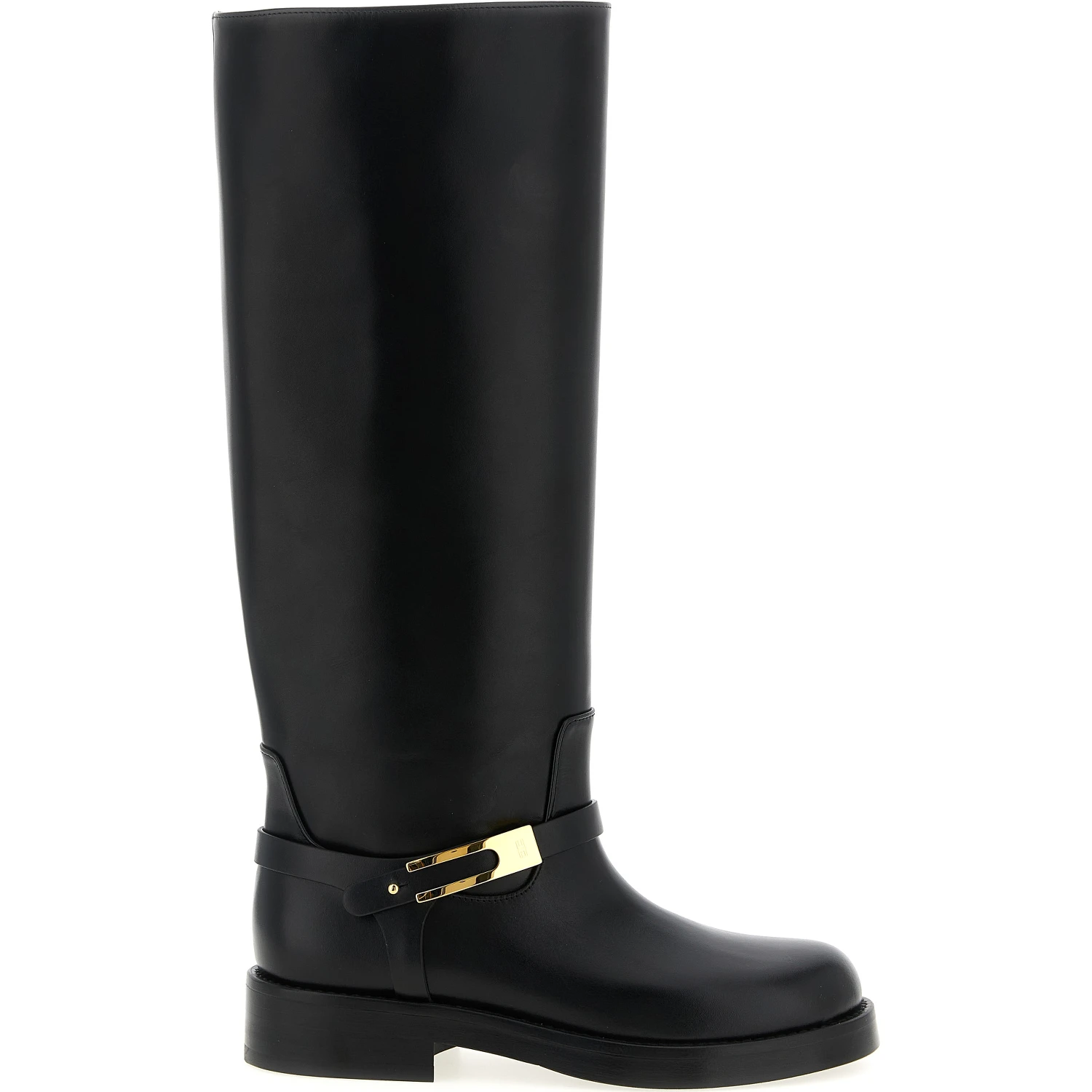 Black Calfskin Over The Knee