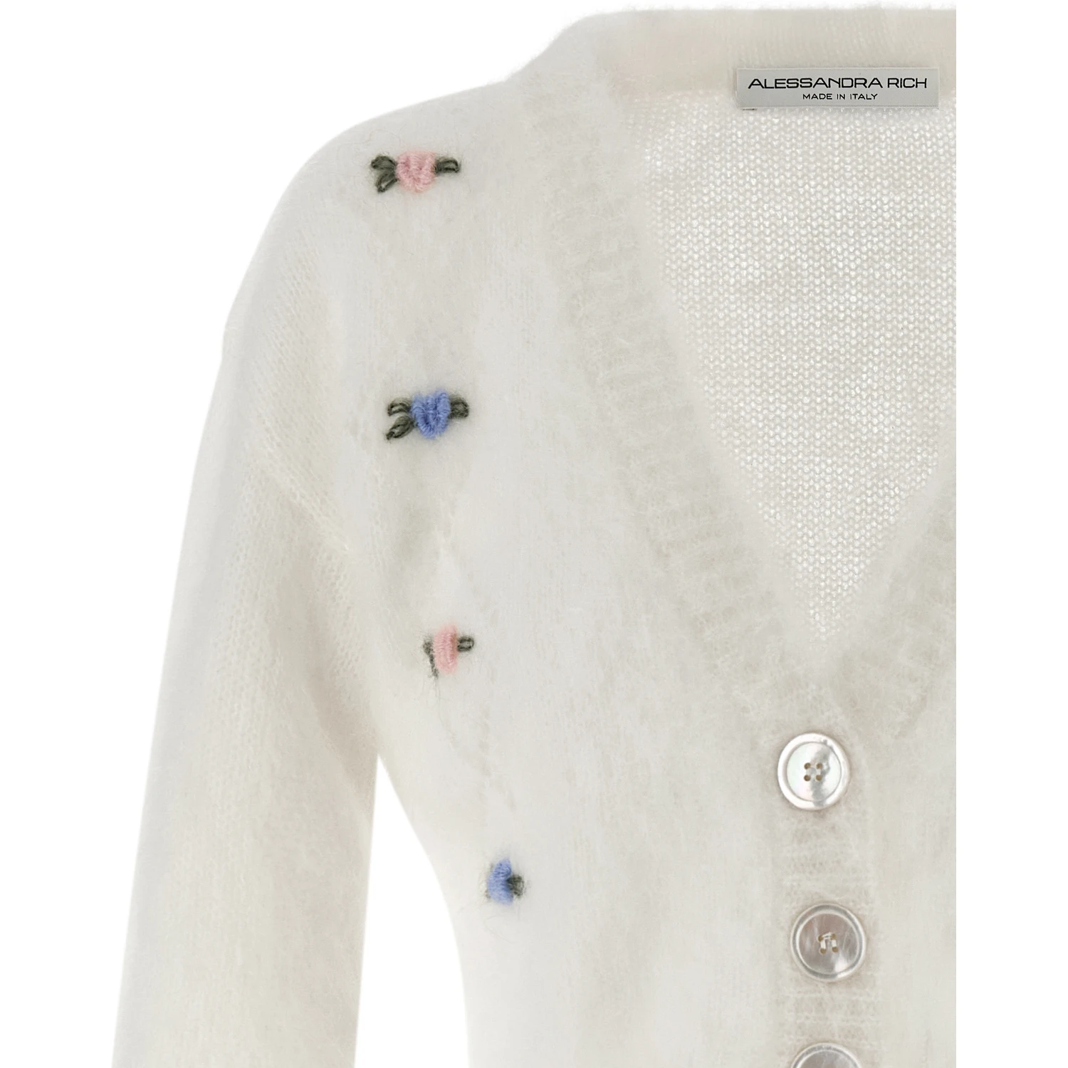White Wool Cardigan
