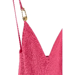 Fuchsia Viscose Midi Dress