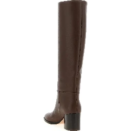 Brown Calfskin Over The Knee