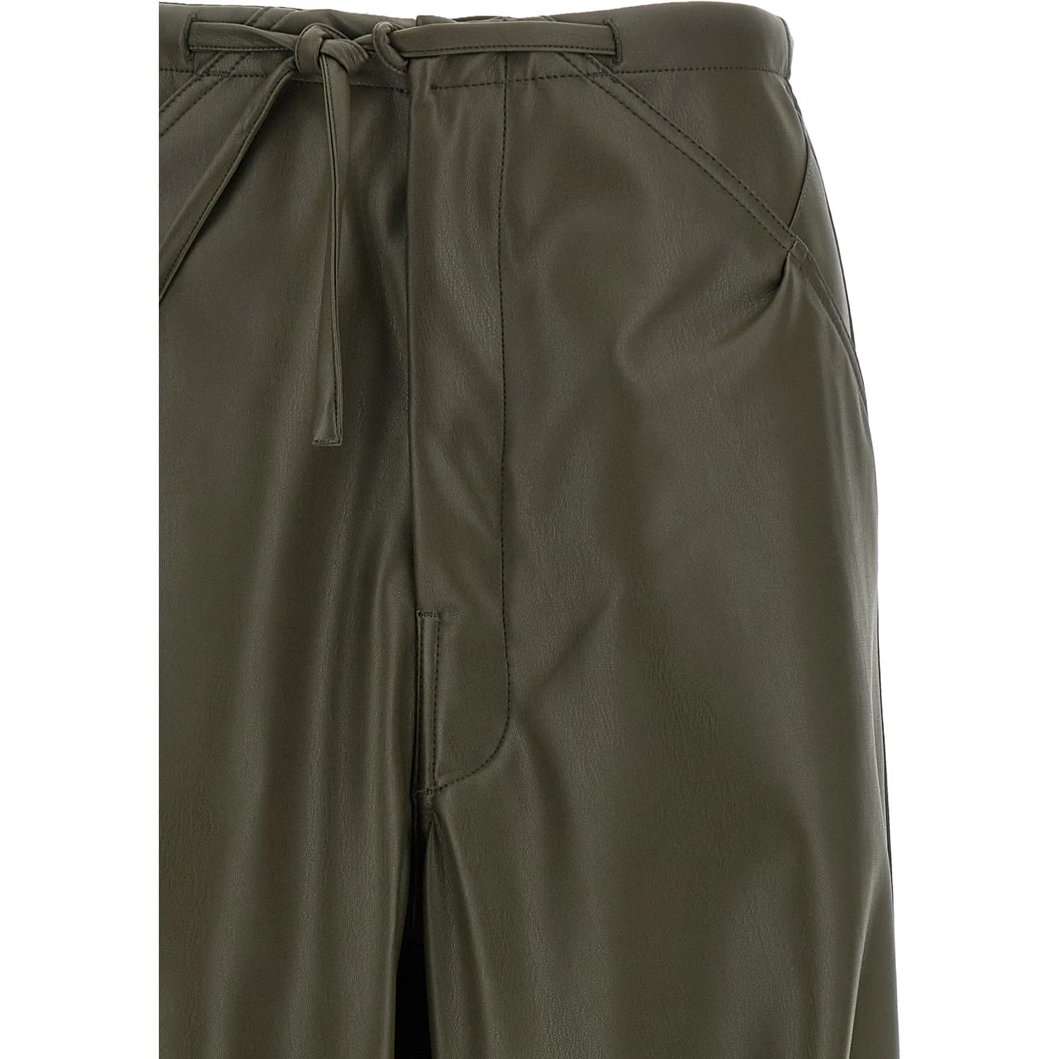Bicolor Leather Pants