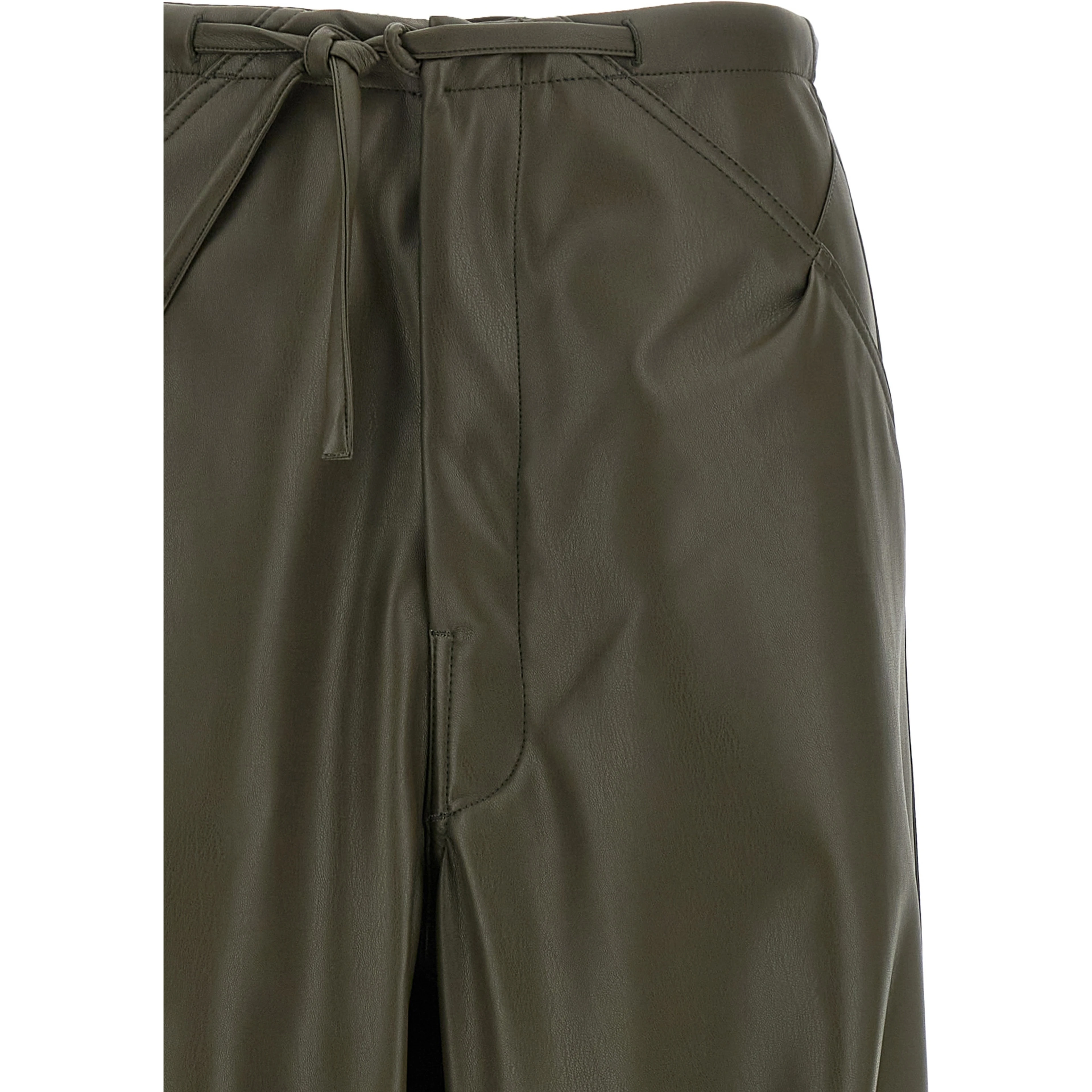Bicolor Leather Pants