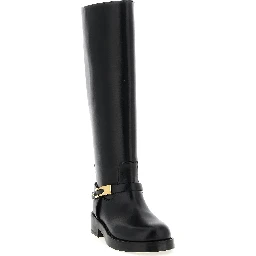 Black Calfskin Over The Knee