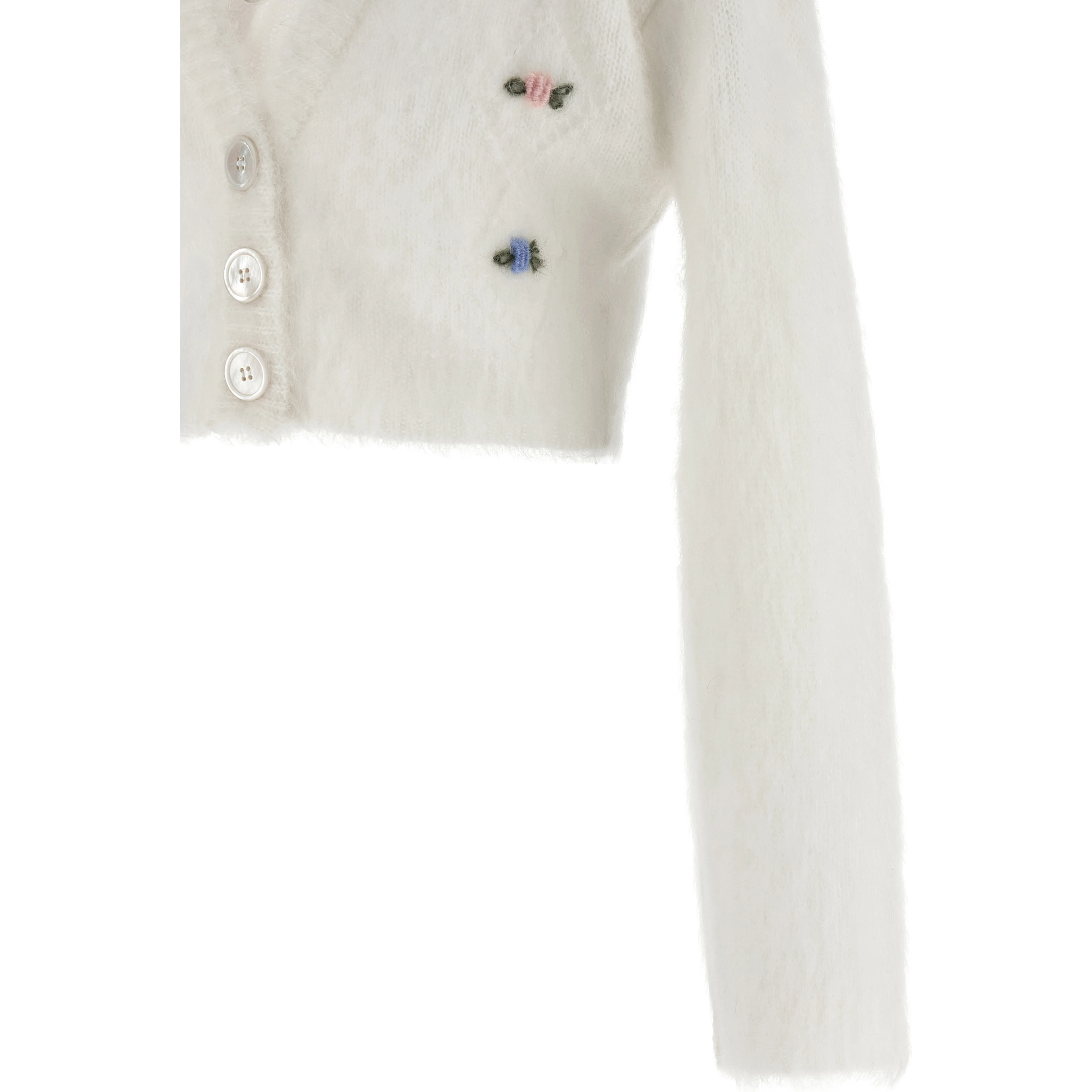 White Wool Cardigan
