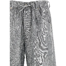 Silver Cotton Jeans Denim
