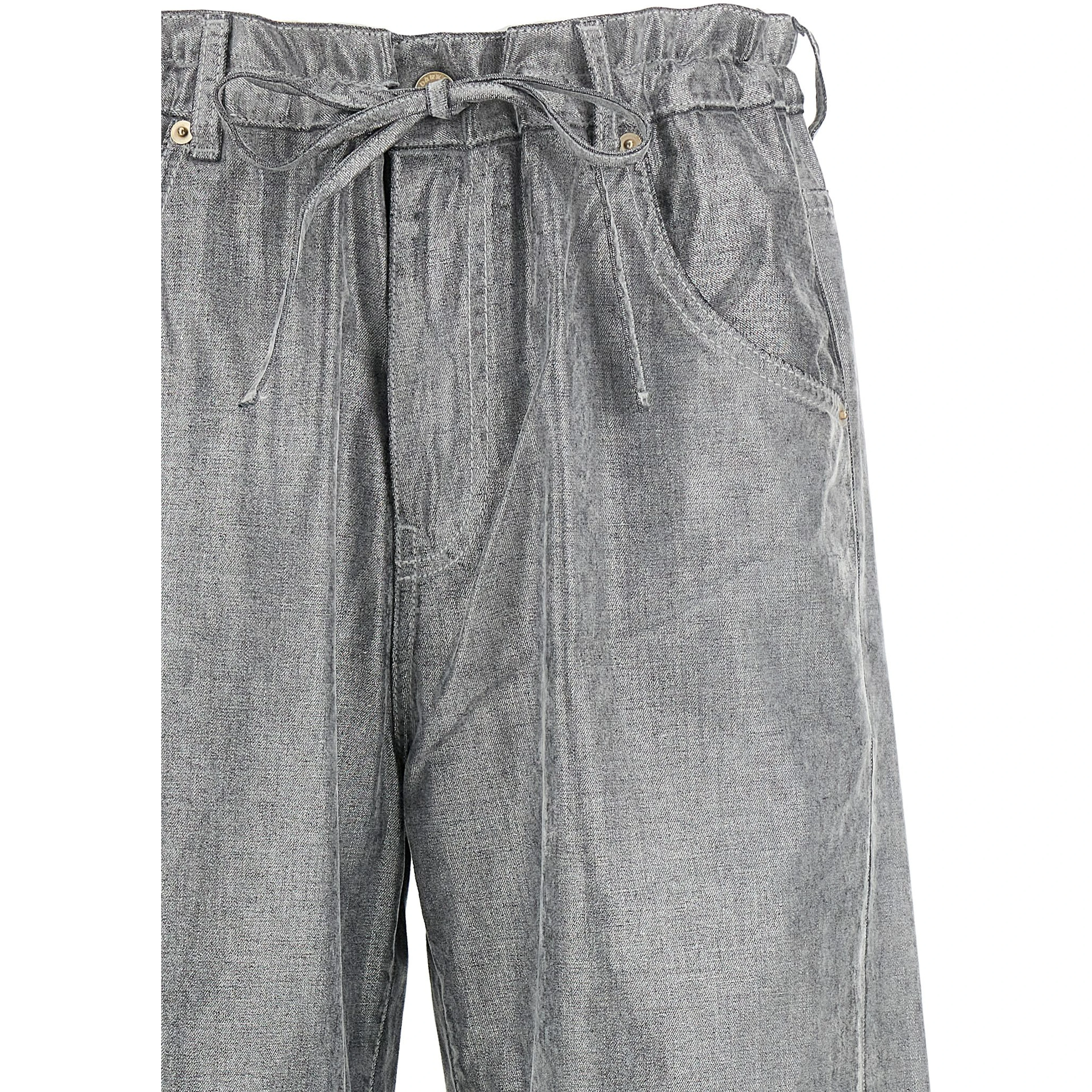Silver Cotton Jeans Denim