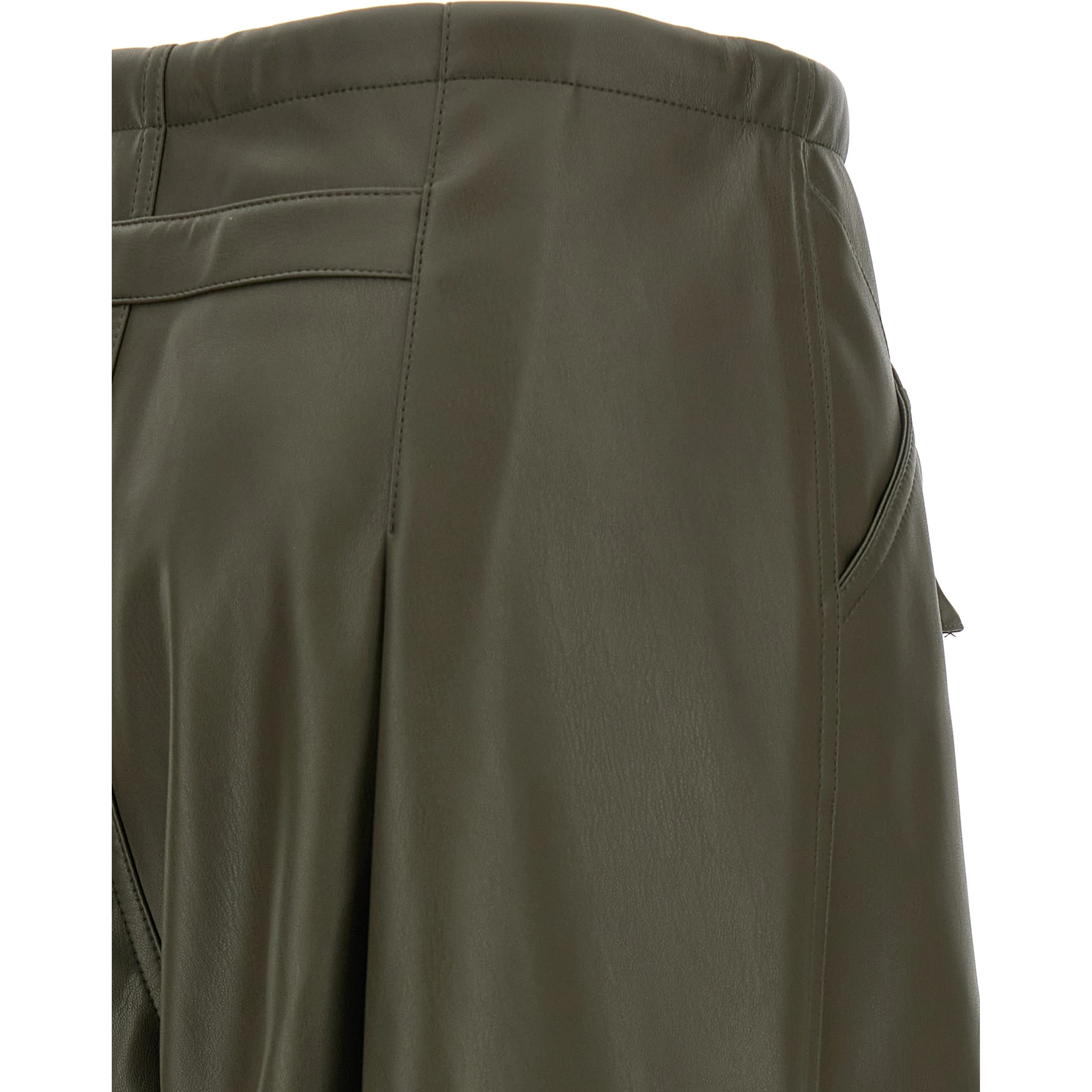 Bicolor Leather Pants