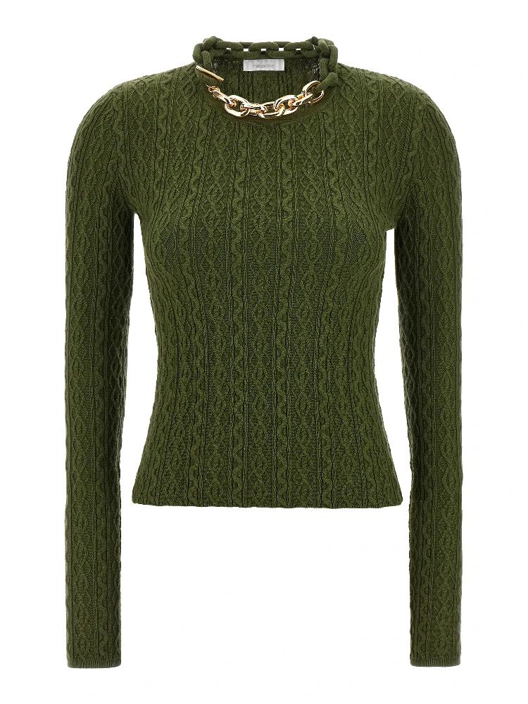 Bicolor Wool Cardigan