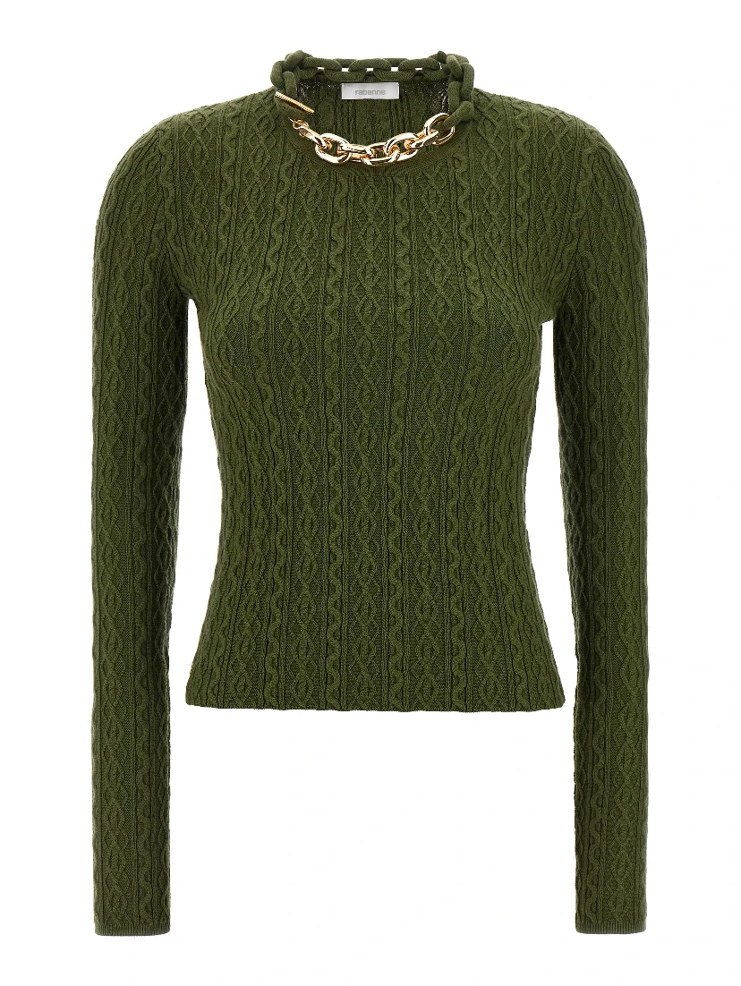 Bicolor Wool Cardigan