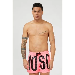 Fuchsia Polyester Swim Shorts