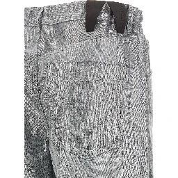 Silver Cotton Jeans Denim