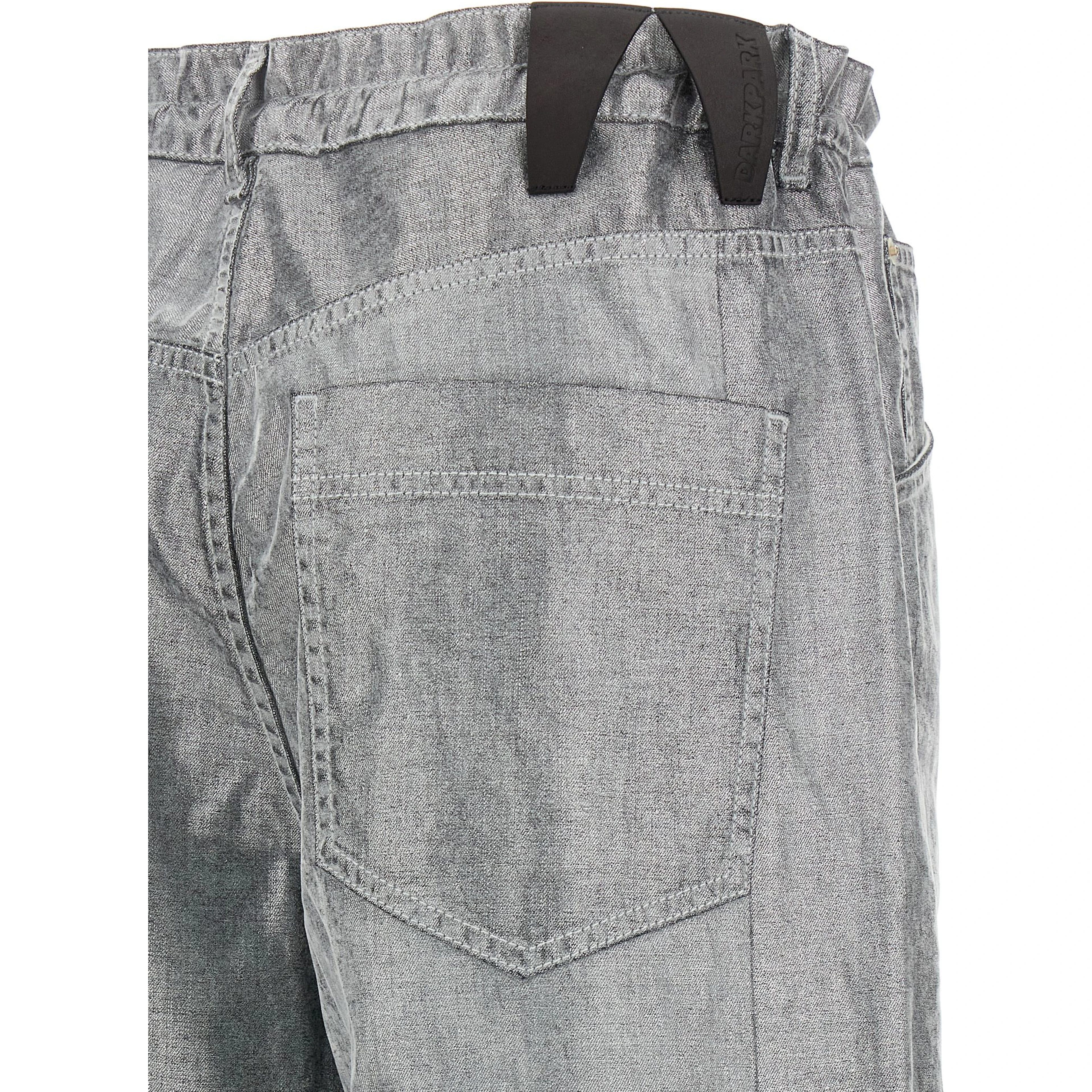 Silver Cotton Jeans Denim