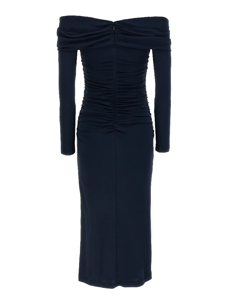 Blue Marabou Midi Dress alternative