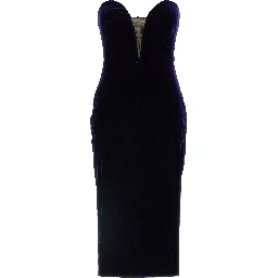 Blue Viscose Midi Dress