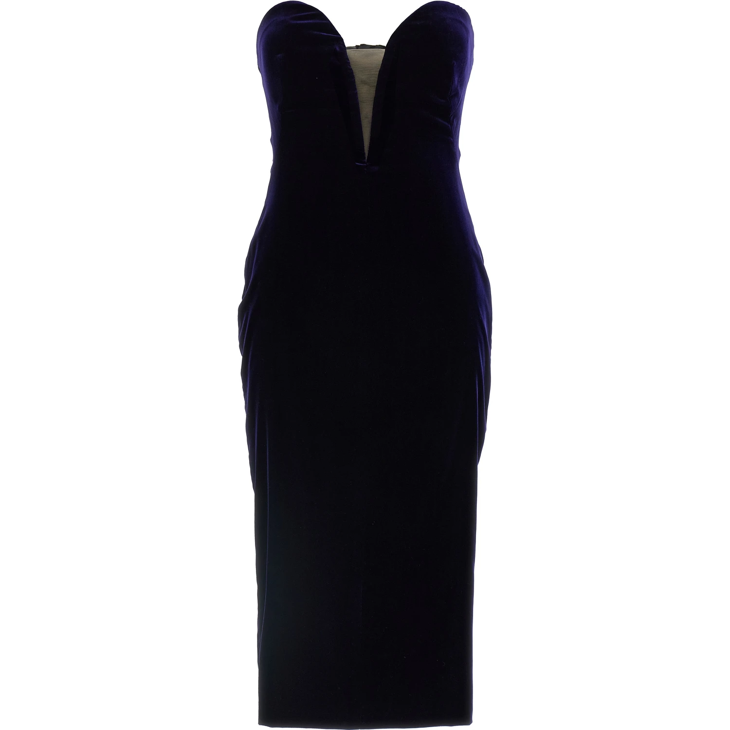 Blue Viscose Midi Dress