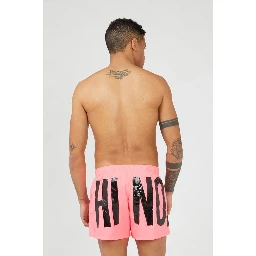 Fuchsia Polyester Swim Shorts