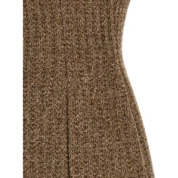 Brown Marabou Short Dress
