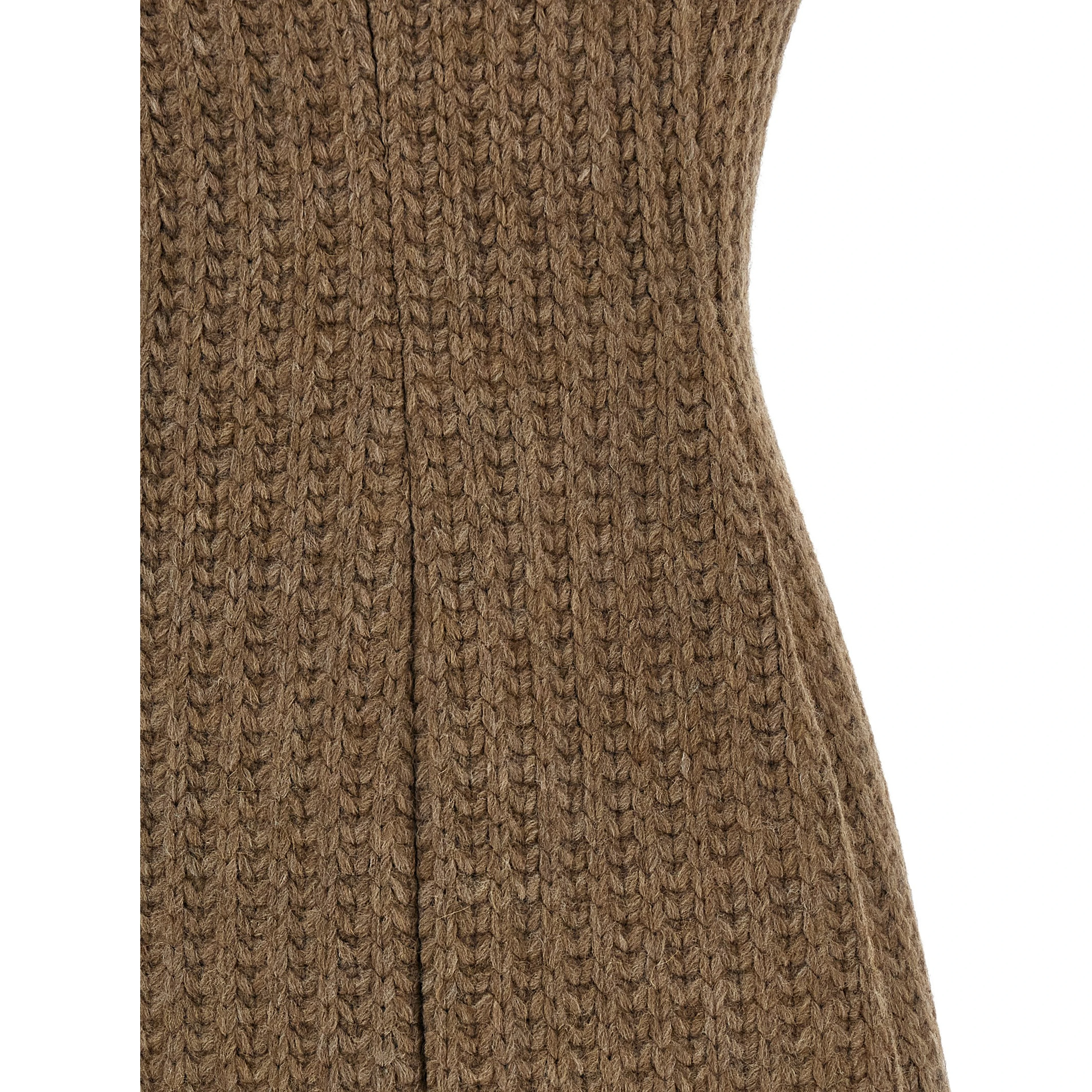 Brown Marabou Short Dress
