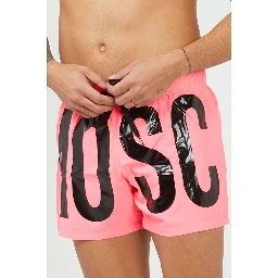 Fuchsia Polyester Swim Shorts