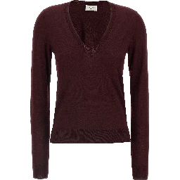 Bordeaux Virgin Wool Cardigan