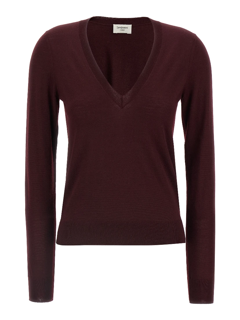 Bordeaux Virgin Wool Cardigan
