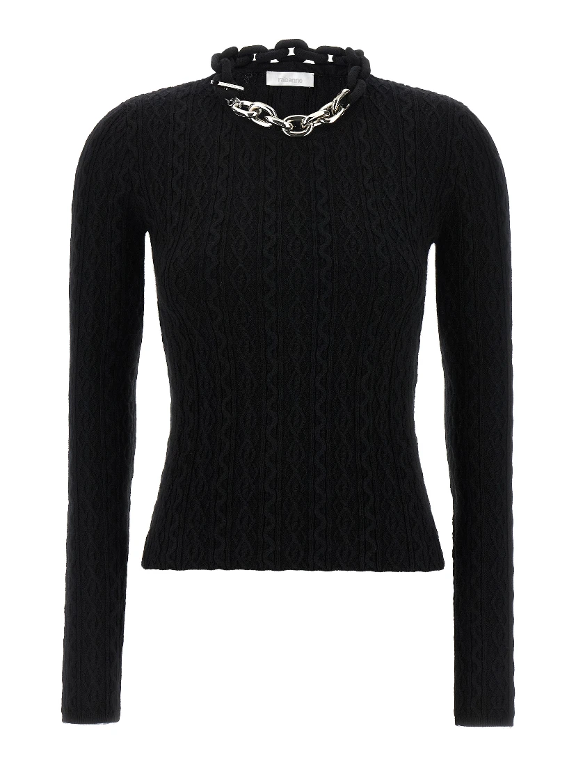 Black Wool Cardigan