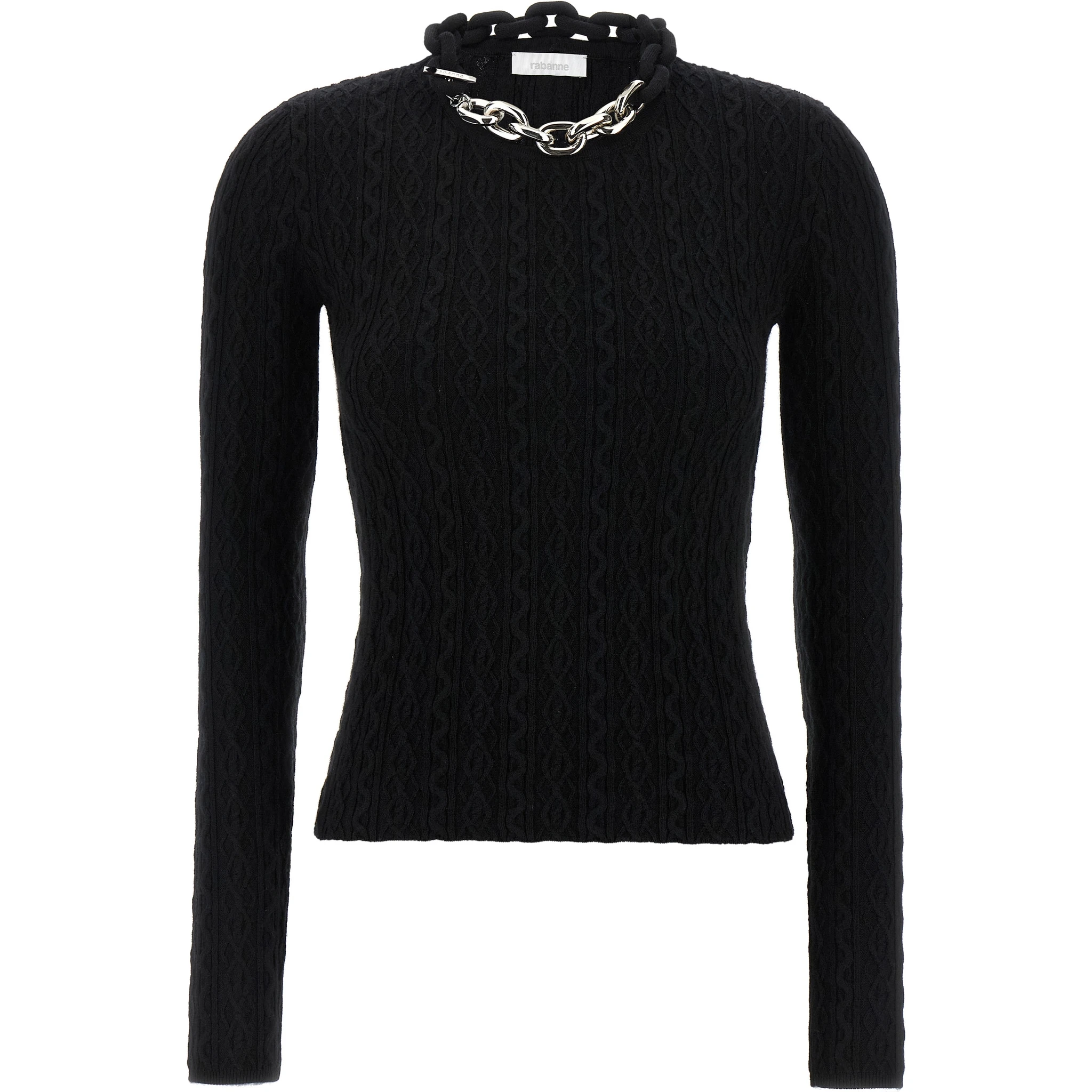 Black Wool Cardigan