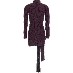 Purple Wool Short Dress