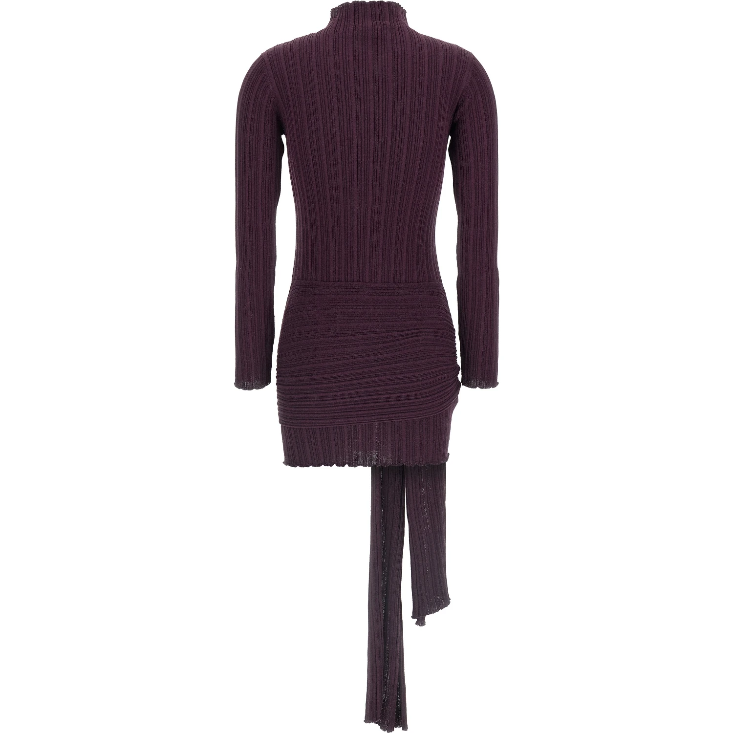 Purple Wool Short Dress