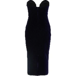 Blue Viscose Midi Dress