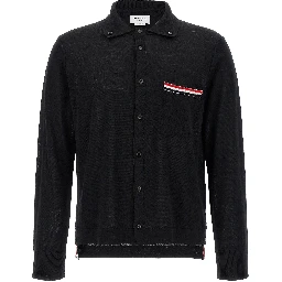Black Virgin Wool Cardigan